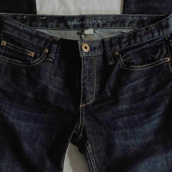 Banana Republic Dark Blue Straight Leg Jeans - Picture 3 of 3